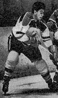 Eastern Hockey League - Long Island Ducks  1964 Earmuffed Duck Logo Jersey  - Wayne Kitchen