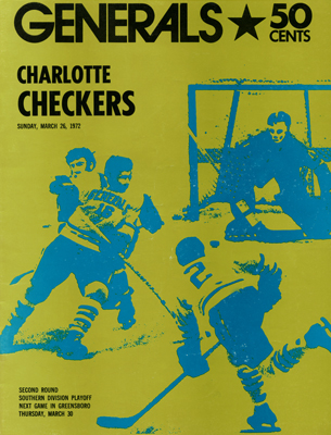 Greensboro Generals Program 1971-72  TheEHL.com