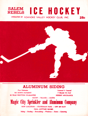 Roanoke Valley Rebels Program 1967-68 